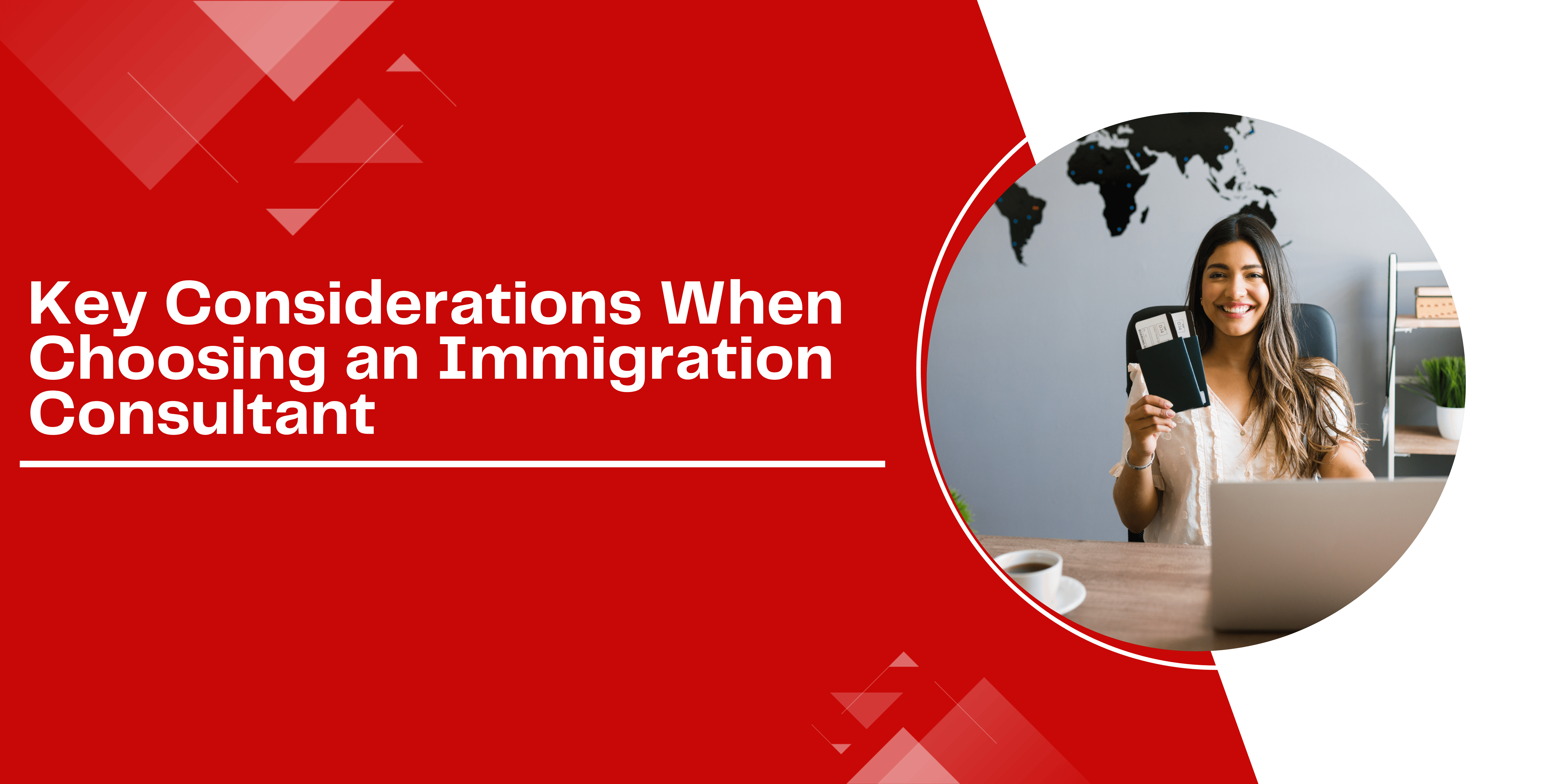 red and white banner for consultant